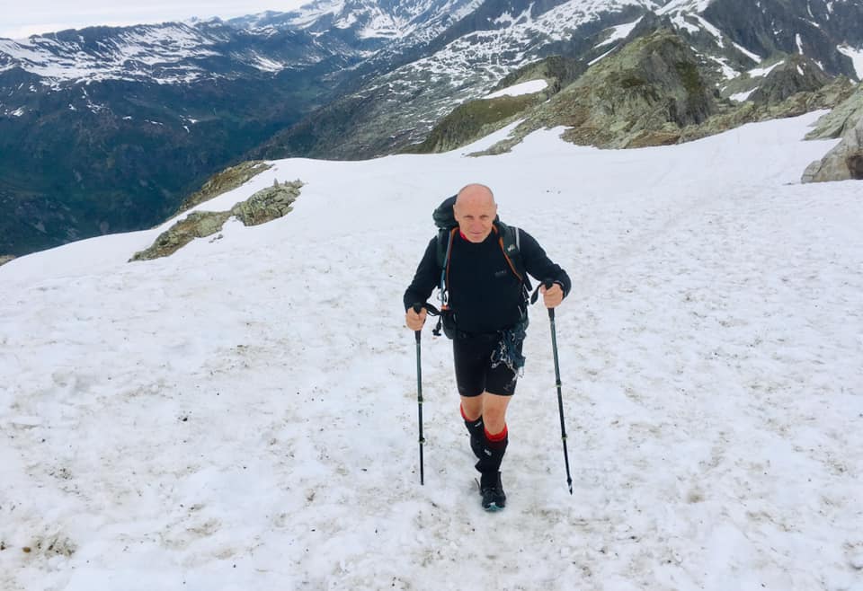 Jean-Louis Boudart sur le Tour du Mont-Blanc