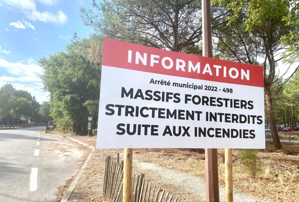 Massifs incendiés Landes