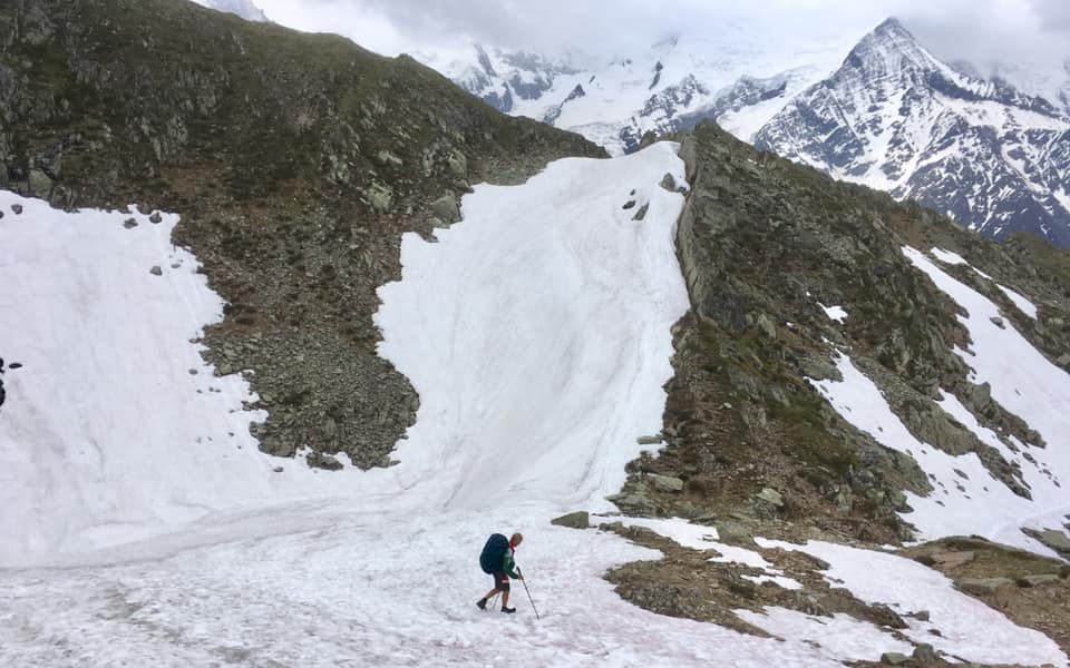 Névés sur le Tour du Mont-Blanc