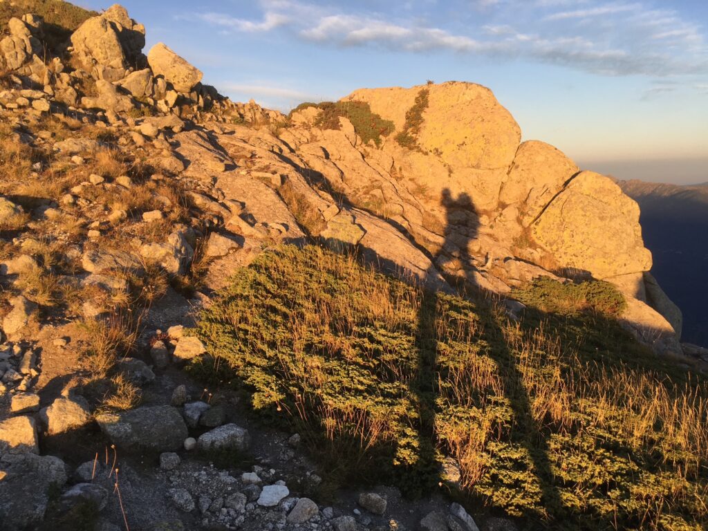 Ombre sur le sentier GR 20
