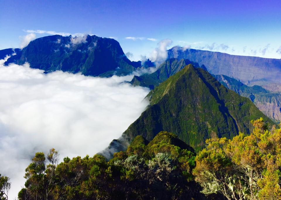 Vue de La Roche Écrite, à La Réunion