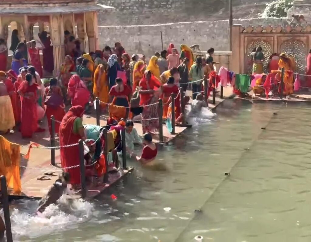Le temple de Galta, Jaipur, Inde du Nord