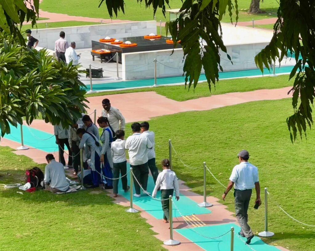 Mémorial Gandhi, à New Delhi, Inde du Nord