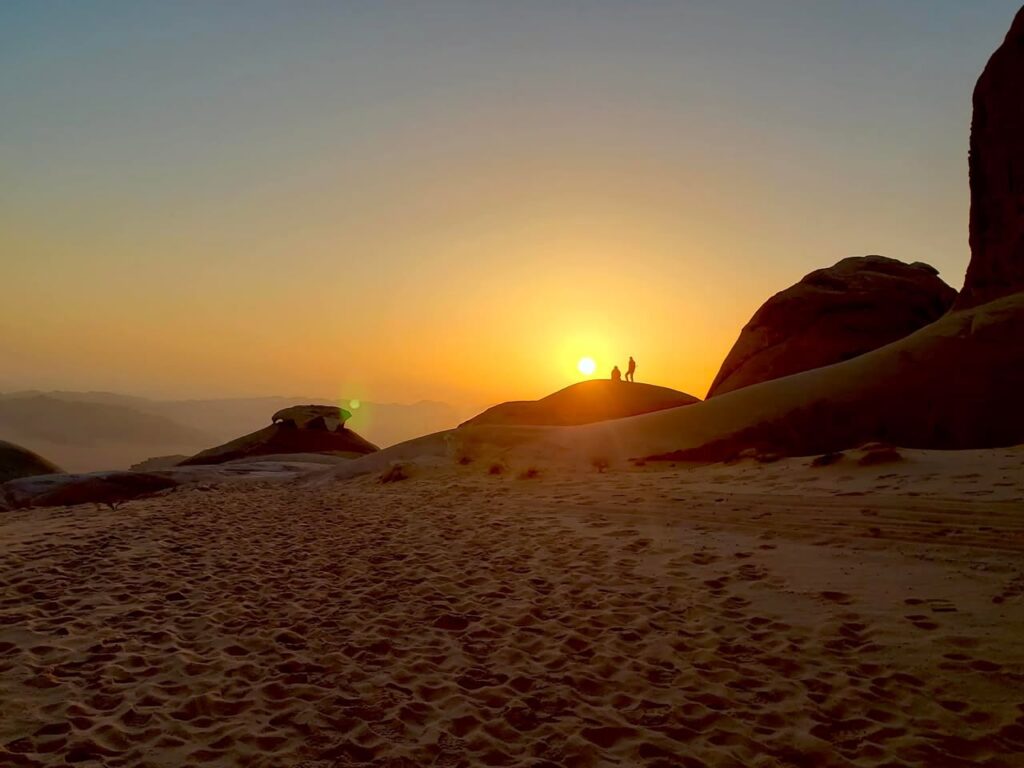 Dans le désert du Wadi Rum, Jordanie