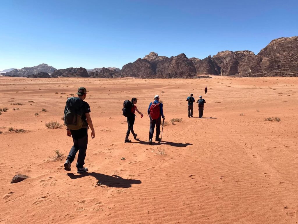 Dans le désert du Wadi Rum, Jordanie