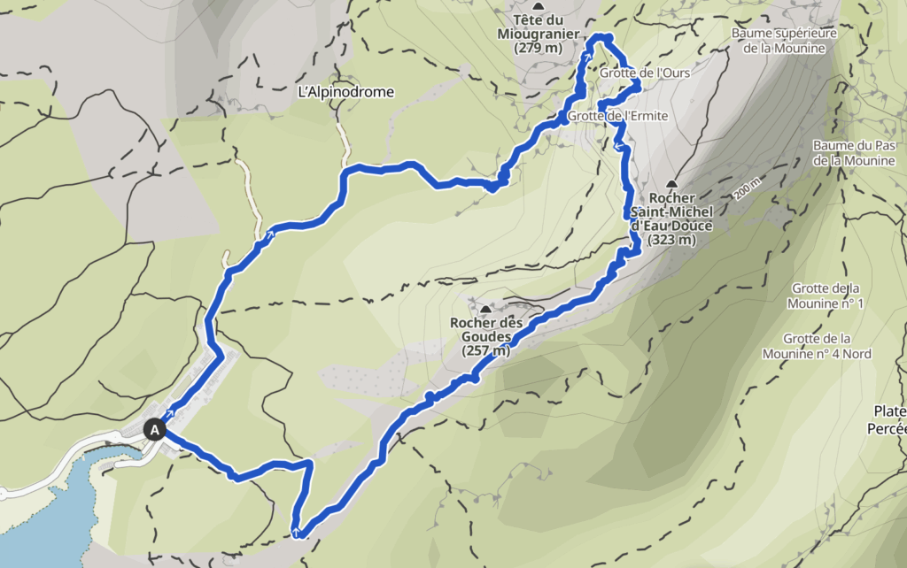 Itinéraire randonnée Pas de la Demi Lune, massif des calanques