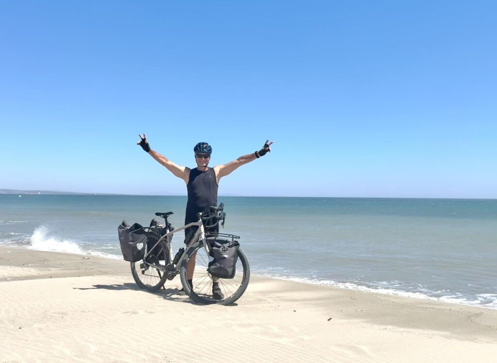 Jean-Louis Boudart sur la plage Napoléon (Bouches-du-Rhône)