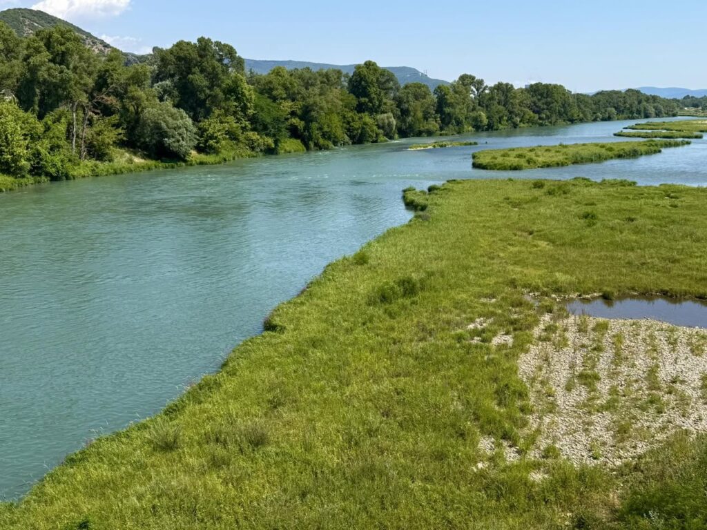 Le Rhône à Rochemaure (Ardèche)