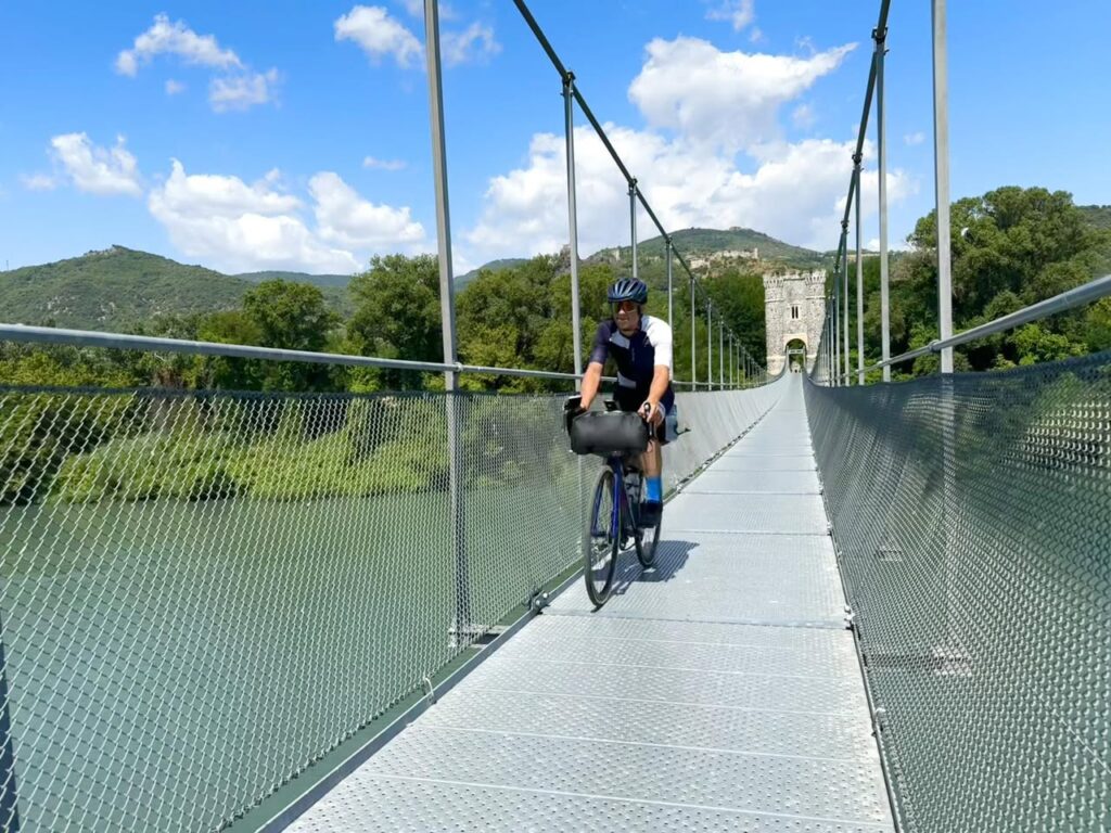 La passerelle de Rochemaure (Ardèche)