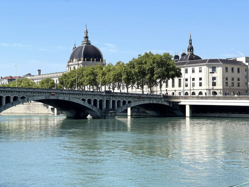 Le pont Wilson et l'Hôtel-Dieu à Lyon