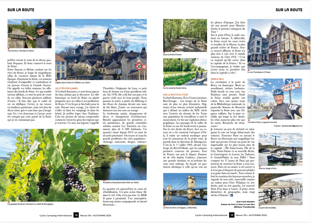 Sous le regard de Sequana, revue Cyclo-Camping International n° 176 automne 2025