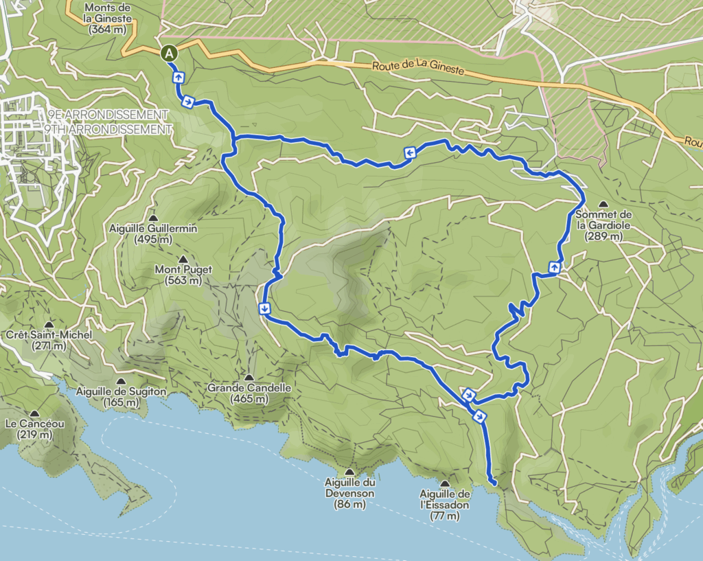 Carte Randonnée le Belvédère d'en Vau