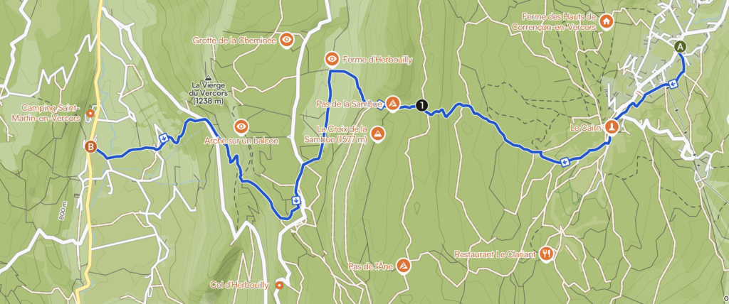 Traversée du Vercors étape 1