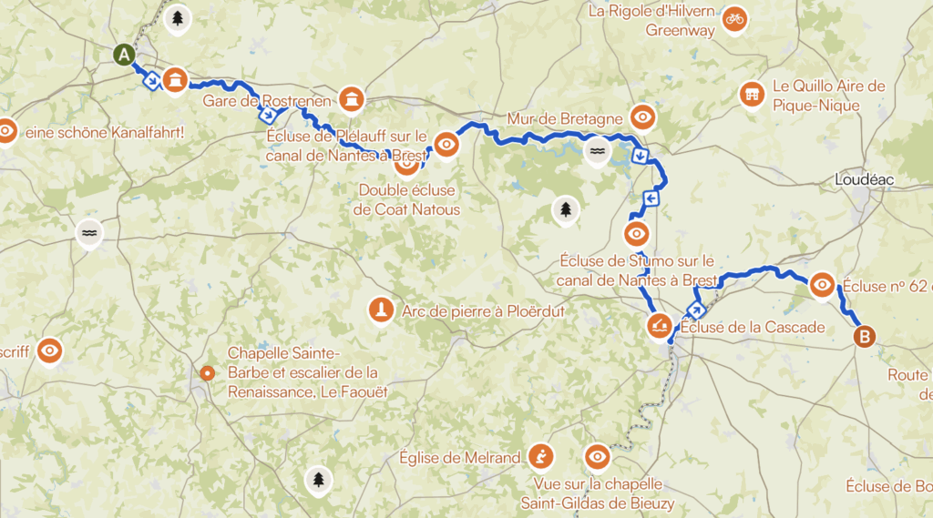 Carte La Vélodyssée étape 2