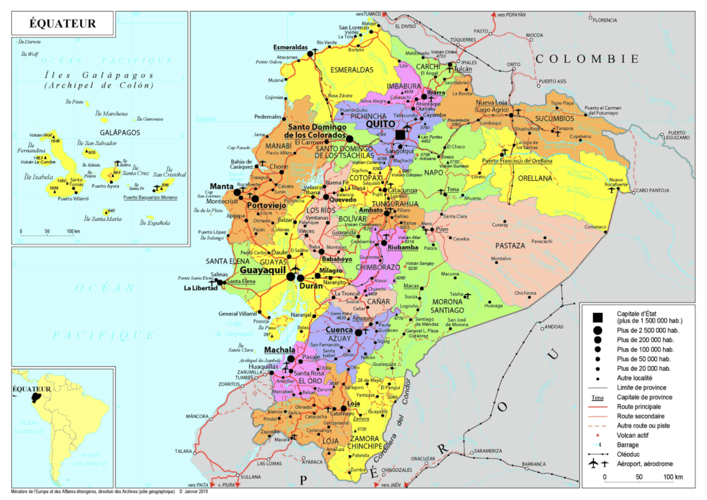 Carte de l'Équateur