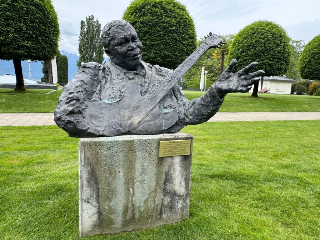Statue de B.B. King à Montreux, Suisse