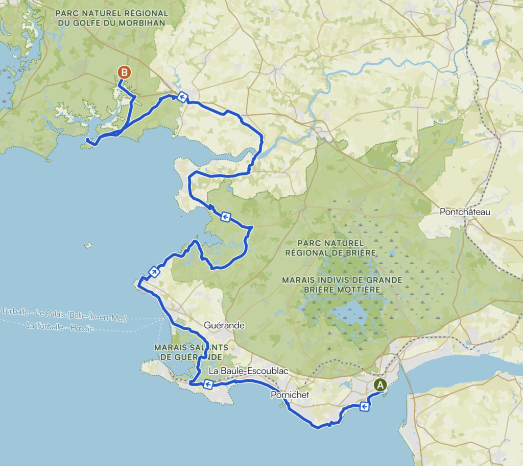 Tour de Bretagne à vélo étape 1
