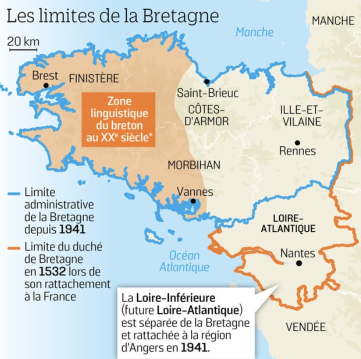 Carte du duché de Bretagne