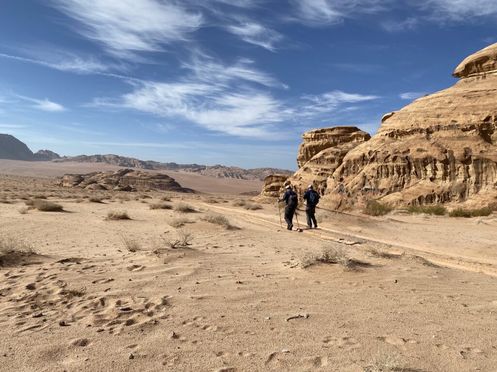 Dans le désert du Wadi Rum, Jordanie