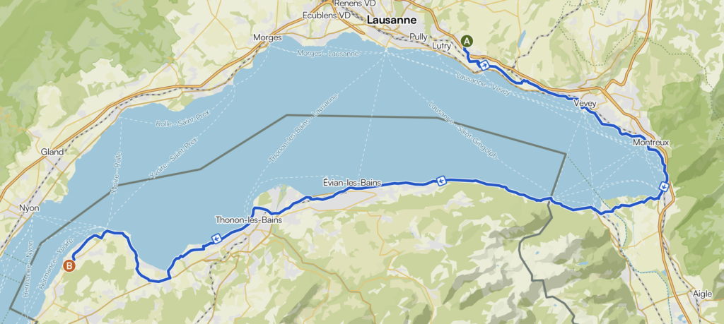 Tour du Lac Léman à vélo étape 2