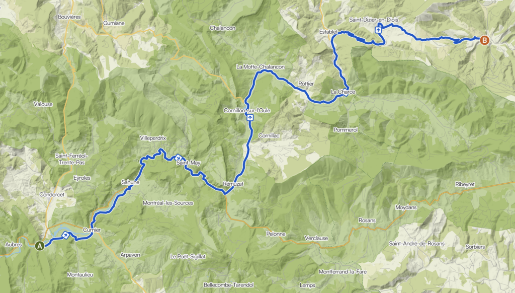 La Drôme provençale à vélo : étape 2