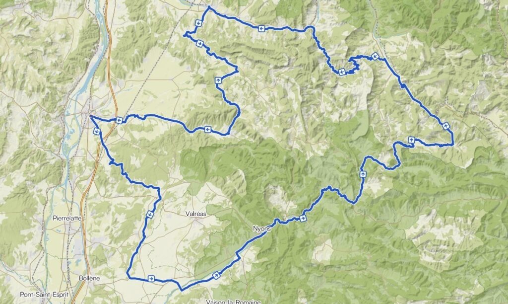 Itinéraire Drôme provençale à vélo