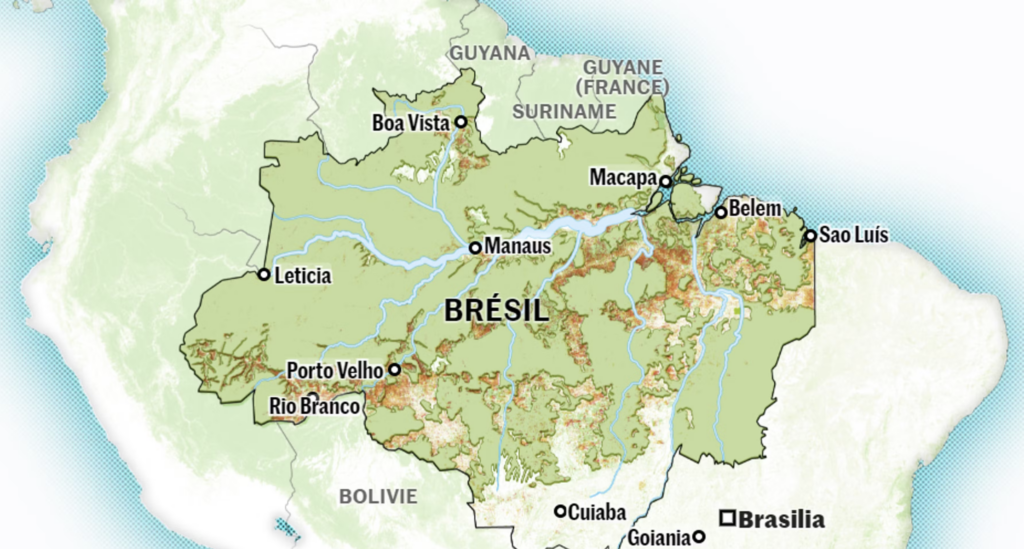 Carte du Brésil