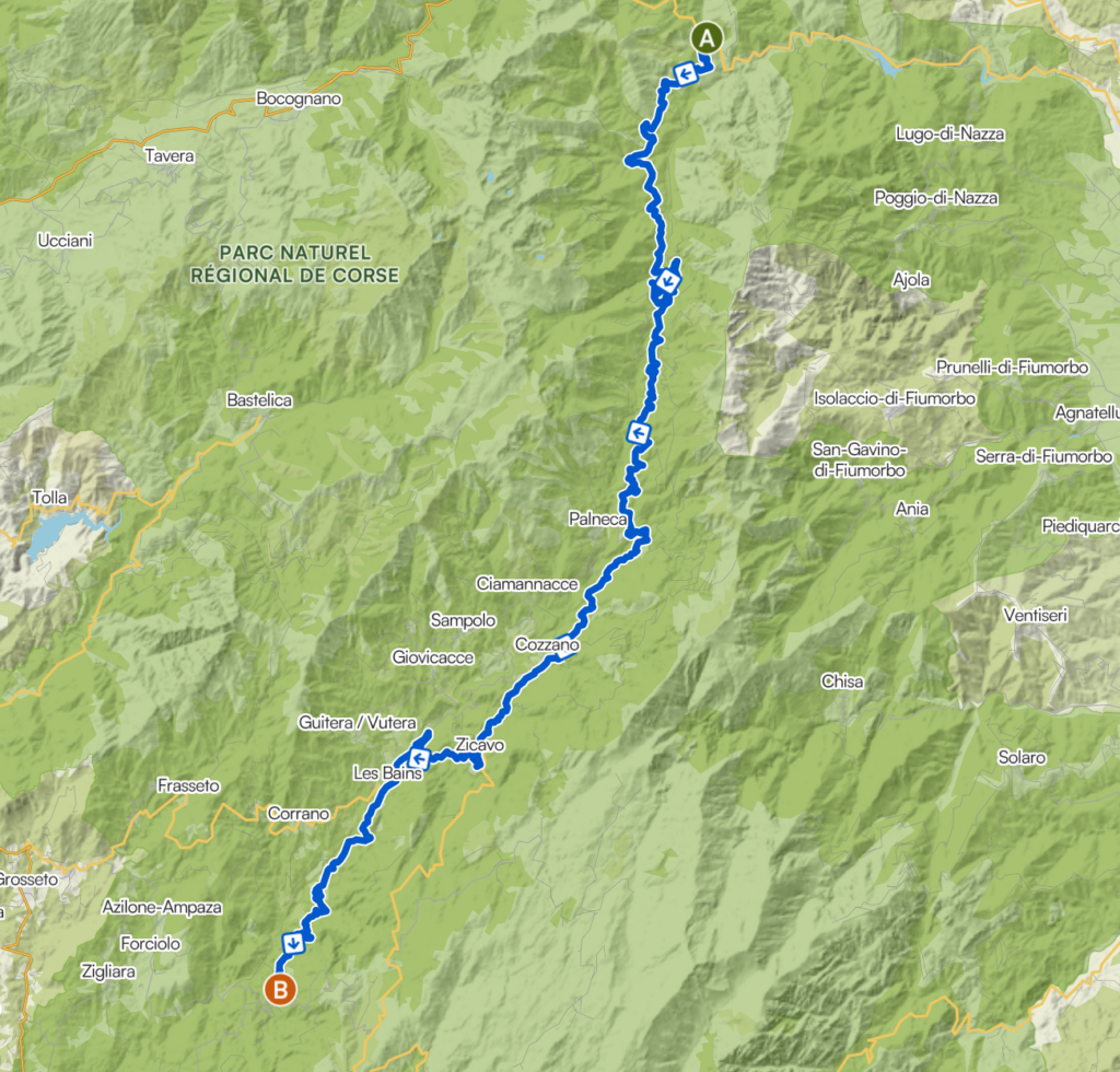 Carte 9ème étape GT20