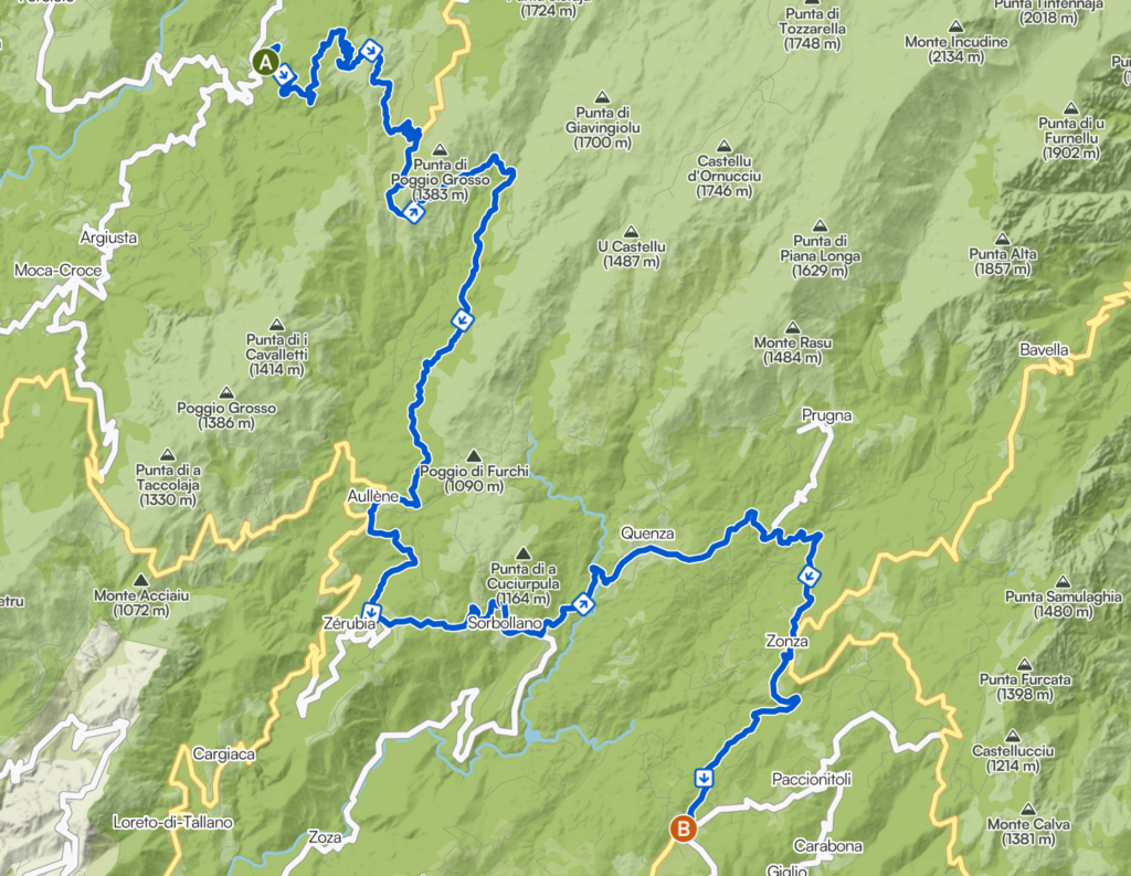 Carte étape 10 GT20