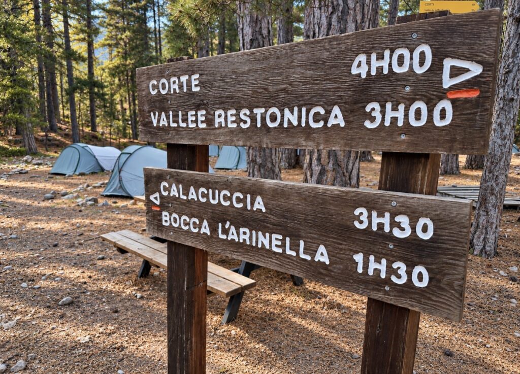 Le départ du refuge A Sega, Corse