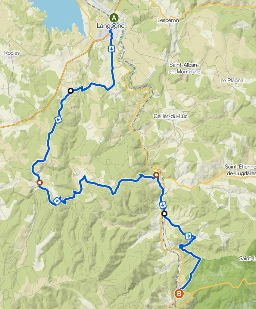 Itinéraire étape 3 Chemin de Stevenson