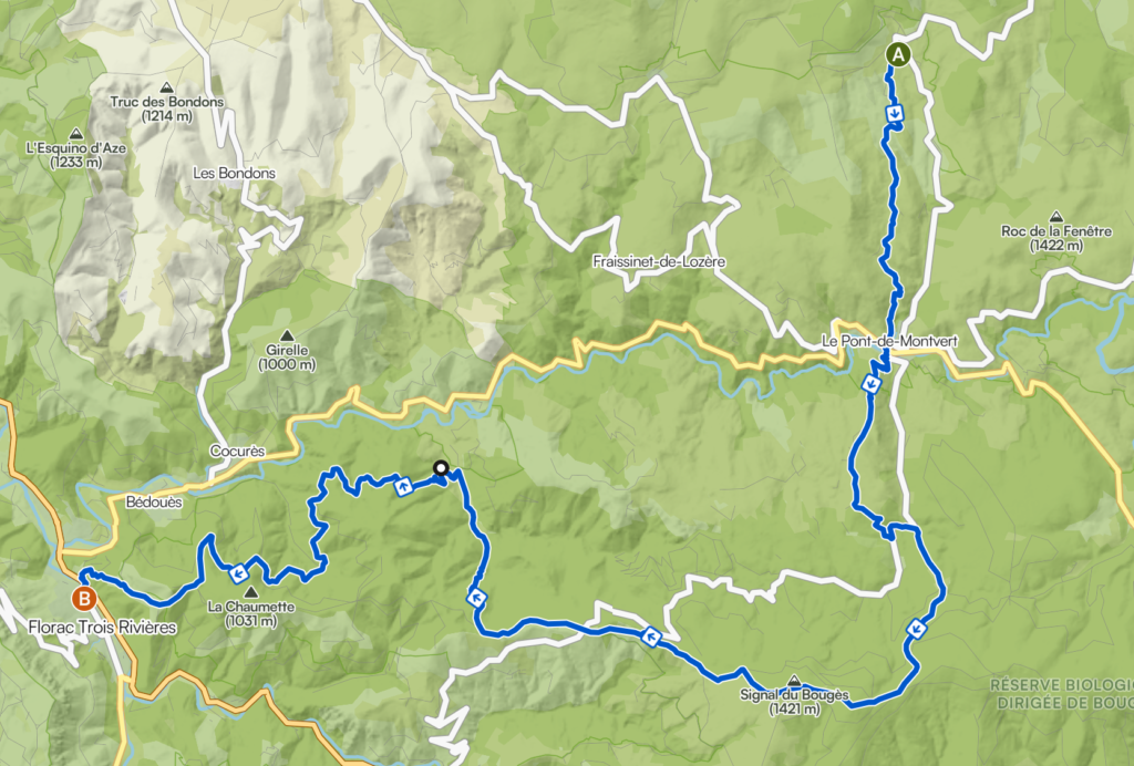Itinéraire étape 5 Chemin de Stevenson